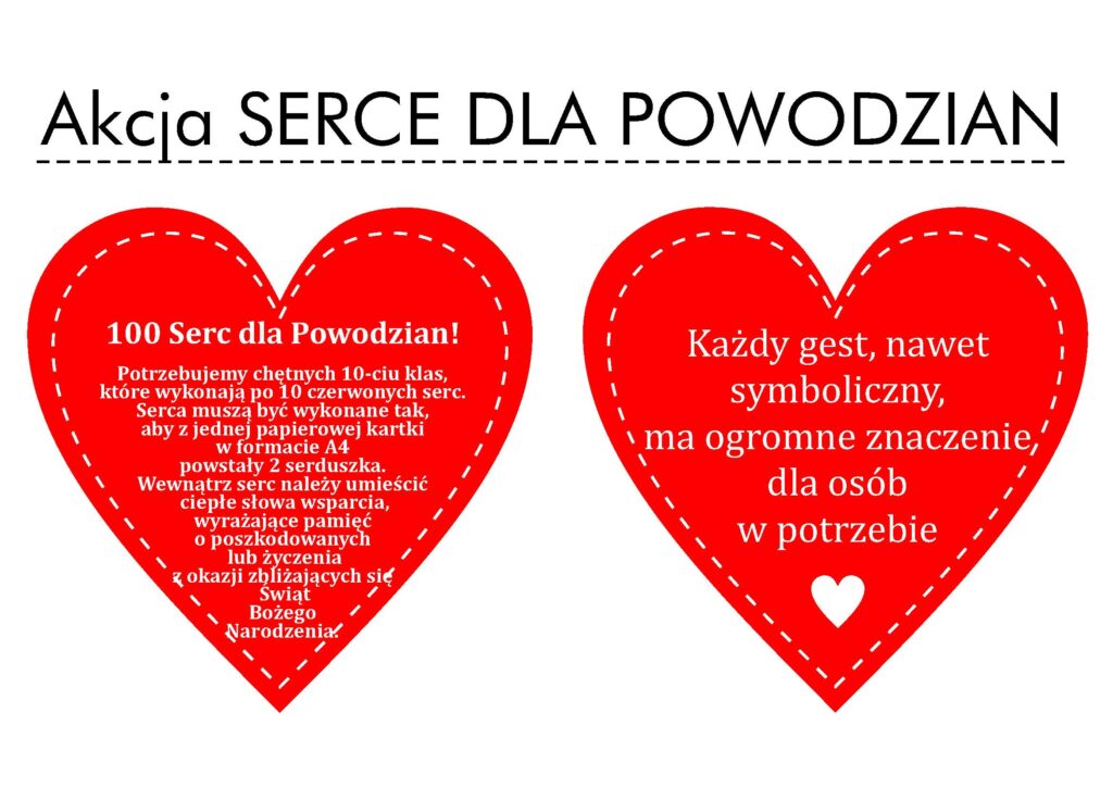 serce dla powodzian plakat