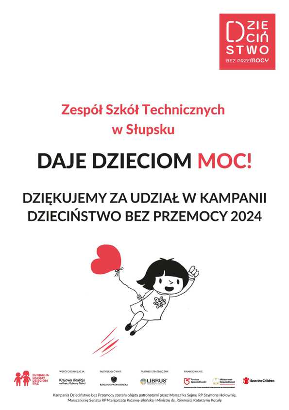 podziękowanie za akcję Daje dzieciom moc